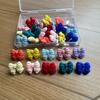 Pack of Bowknot Theme Thumbtacks Safe Design Push Pins Set with Storage Box for Wall Decorations School and Office Use