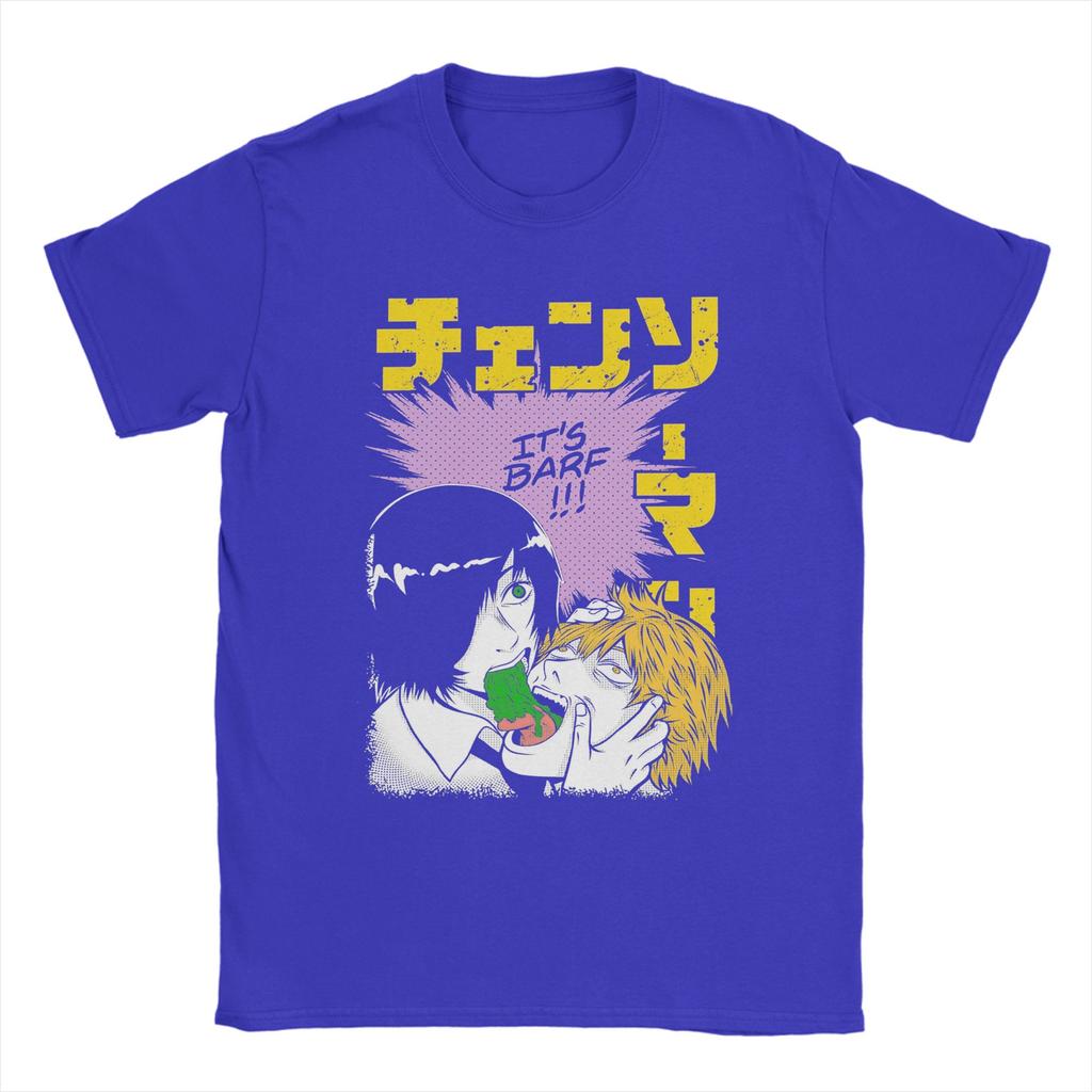 Herren Chainsaw Man Japanischer Manga T-Shirts 100% Baumwolle Kleidung Lustige Kurzarm Rundhals T-Shirts 6XL T-Shirt