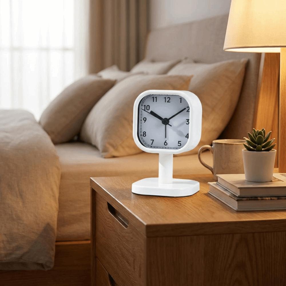 Düşmeye Dayanıklı Masaüstü Standlı Saat Vintage Masa Saati Yatak Odası Dekorasyonu Mekanik Zamanlayıcılı Saat Yatak Yanı
