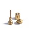 New 1PC Portable Incense Burner Multi Purpose Water Drop Shape Brass Incense Holder Home Office Teahouse Zen Buddhist Supplies