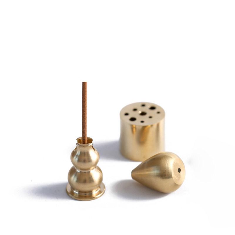 New 1PC Portable Incense Burner Multi Purpose Water Drop Shape Brass Incense Holder Home Office Teahouse Zen Buddhist Supplies