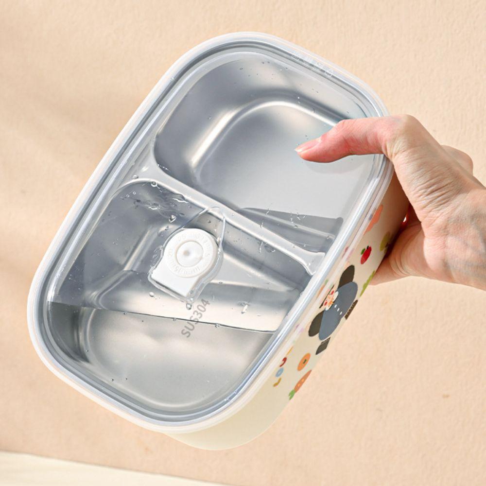 1500/1000ML Pudełko na lunch z stali nierdzewnej 304 Wzór kreskówkowy Możliwość użycia w mikrofalówce Pojemnik do przechowywania żywności Szczelny Pojemnik do przechowywania świeżości