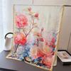 Fashion 180*70cm Women Silk Scarf Peony Flower Soft Silk Scarves Luxury Breathable Women Head Scarf Summer