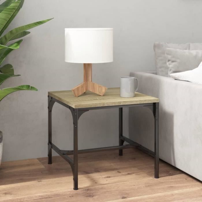 819398 vidaXL Coffee Table Sonoma Oak 50x50x35 Cm Engineered Wood