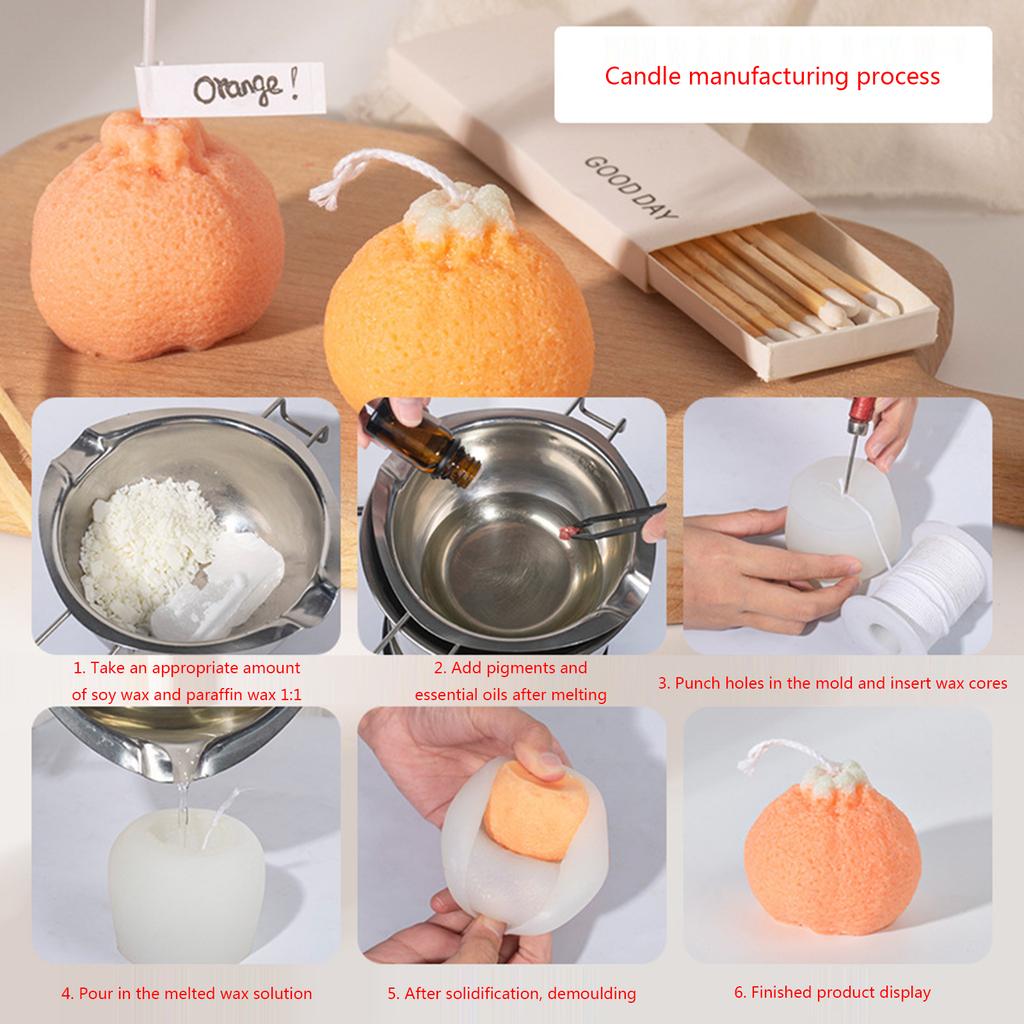 DIY Candle Silicone Mold Simulation Vegetable & Fruit Aromatherapy Soap Resin Epoxy Mould for Handmade Art Craft Making