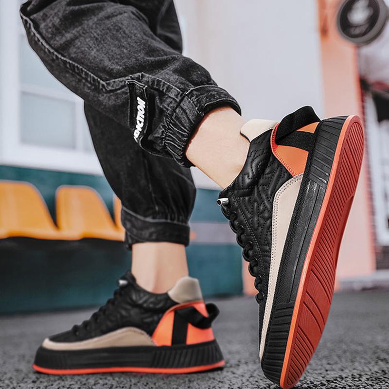 Men's PU Leather Dress Sneakers Simple Soft Casual Shoes for Men Low Top Business Casual Shoes for Men Casual Sneakers for Men