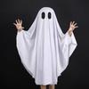 Black Eye Ghost Poncho Robe Fright Clothes Ghost Cosplay Costume Cute Halloween Cloak Cape  Kids