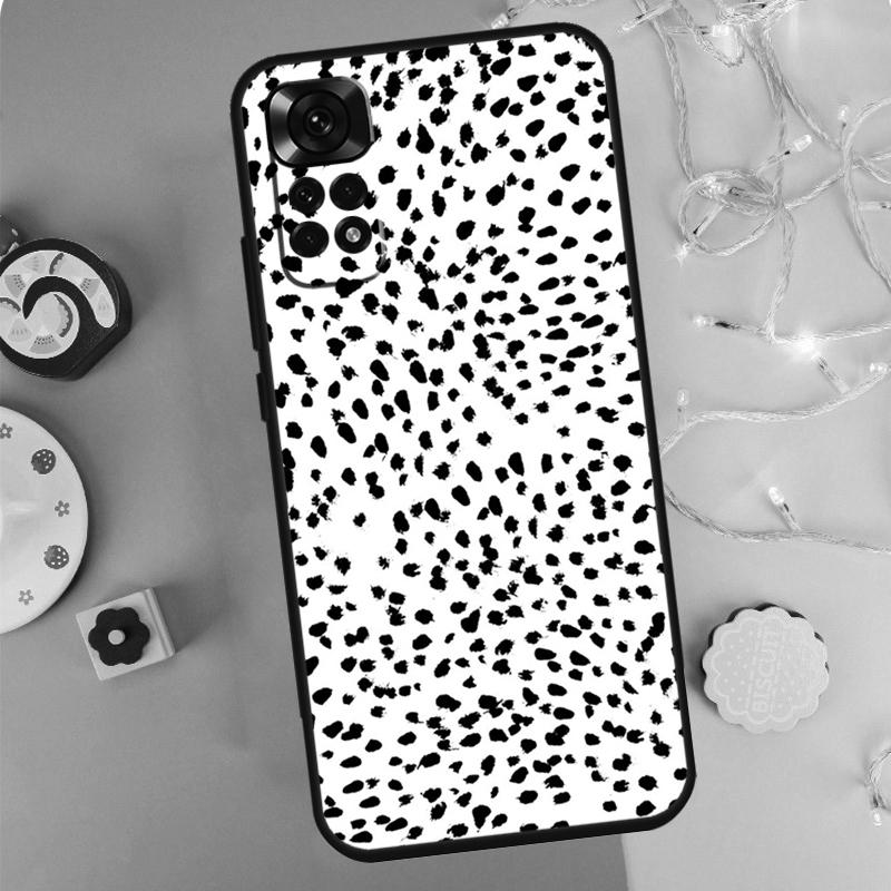 Black and White Dalmatian Cow Zebra Case For Xiaomi Redmi Note 14 Pro 9 10 11 12 13 9S 10S 11S 12S Redmi 14C 10C 12C 13C Cover