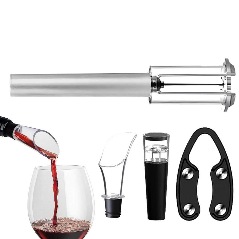 Wine Accessories Set Manual 4-Piece Opener Kits Easy Corkscrew Bar Accessory Wine Bottle Opener For Bartenders Waiters