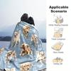 1PC Dog cute printed blanket, all season lightweight home office outdoor nap multifunctional blanket A15