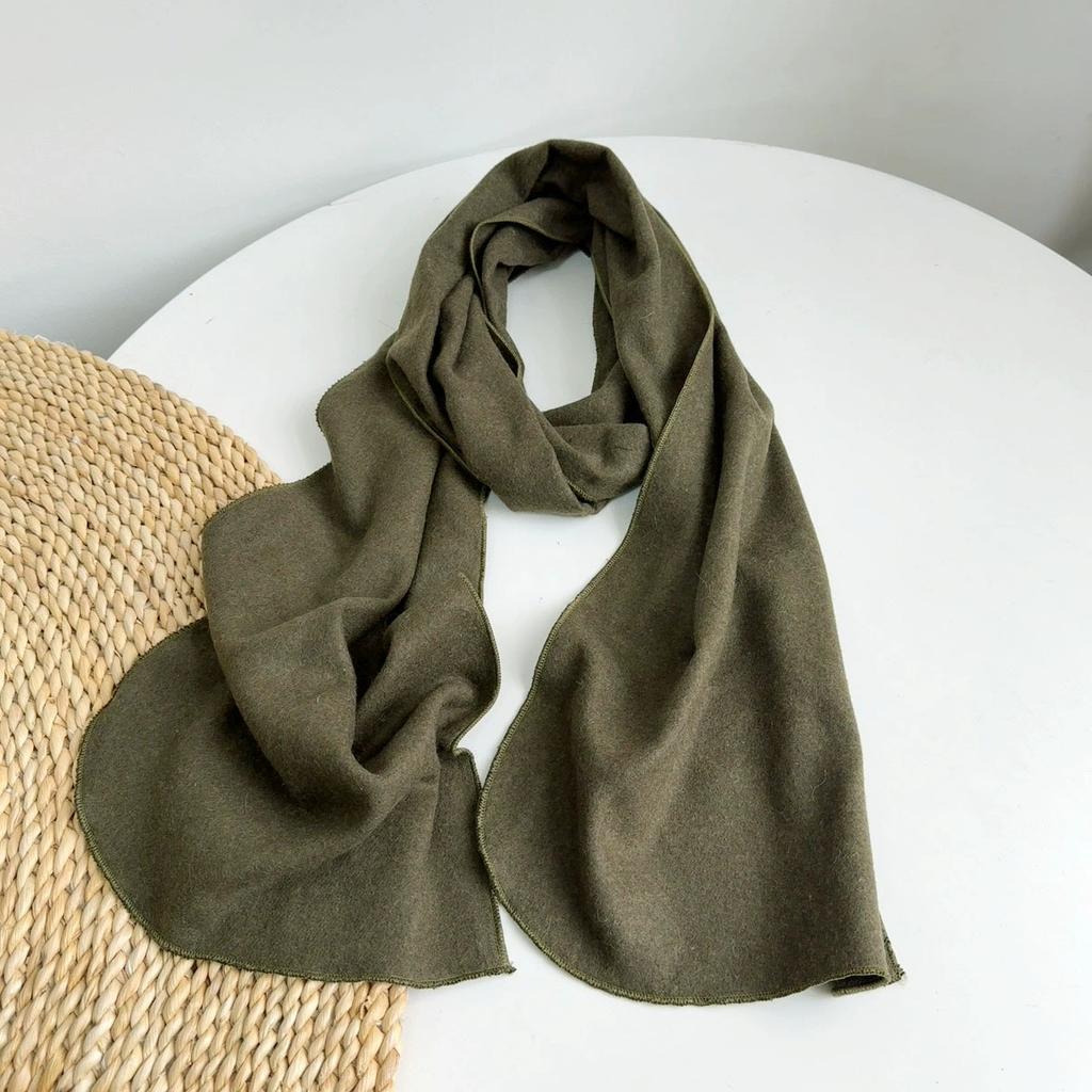 Faux Cashmere Scarf For Women Fashion Warm Autumn And Winter Neck Warmer Versatile Solid Color Long Scraves