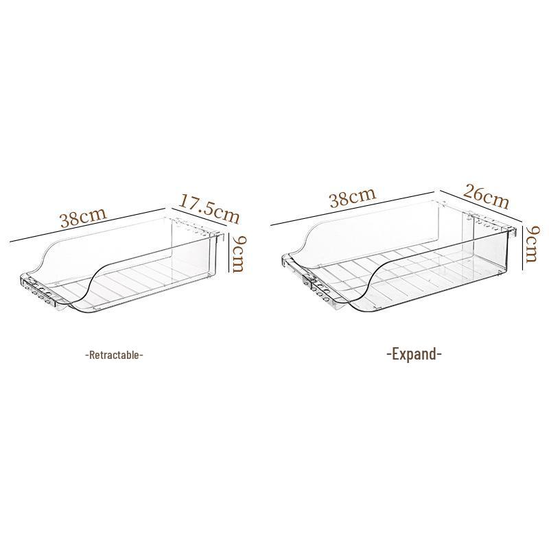 Retractable Plastic Refrigerator Organizer: Stackable Beverage and Food Storage Container
