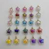 TX42 5pcs Candy Color with Cute Sweet Filling Star Acrylic Mini Pendant Manual Earrings Jewelry Making DIY Material Accessory