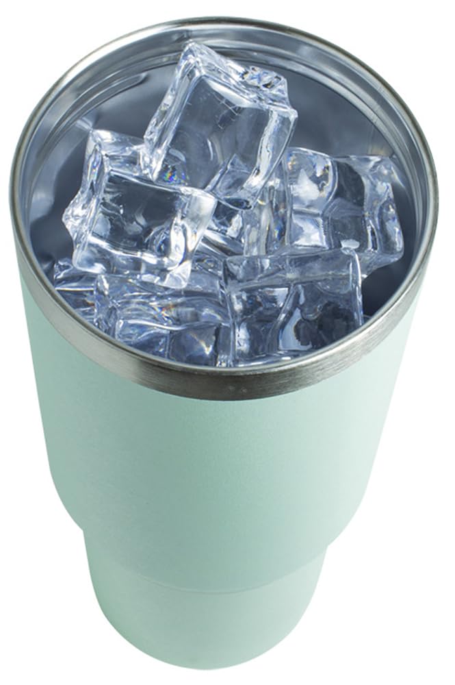 Living ensemble Tumbler with Insulated for Hot and Cold 411712 2-Way Straw, 900ml, Drinks, Green,