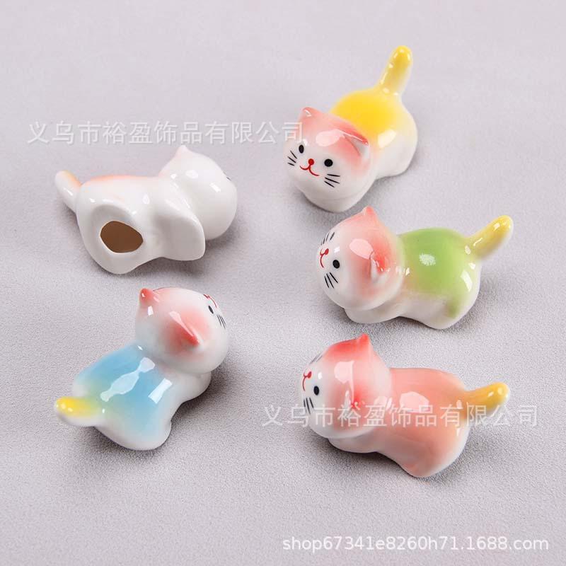 Lucky Cat Chopstick Rest & Holder - Cute Pen Holder, Garden Decoration, Small Ornament