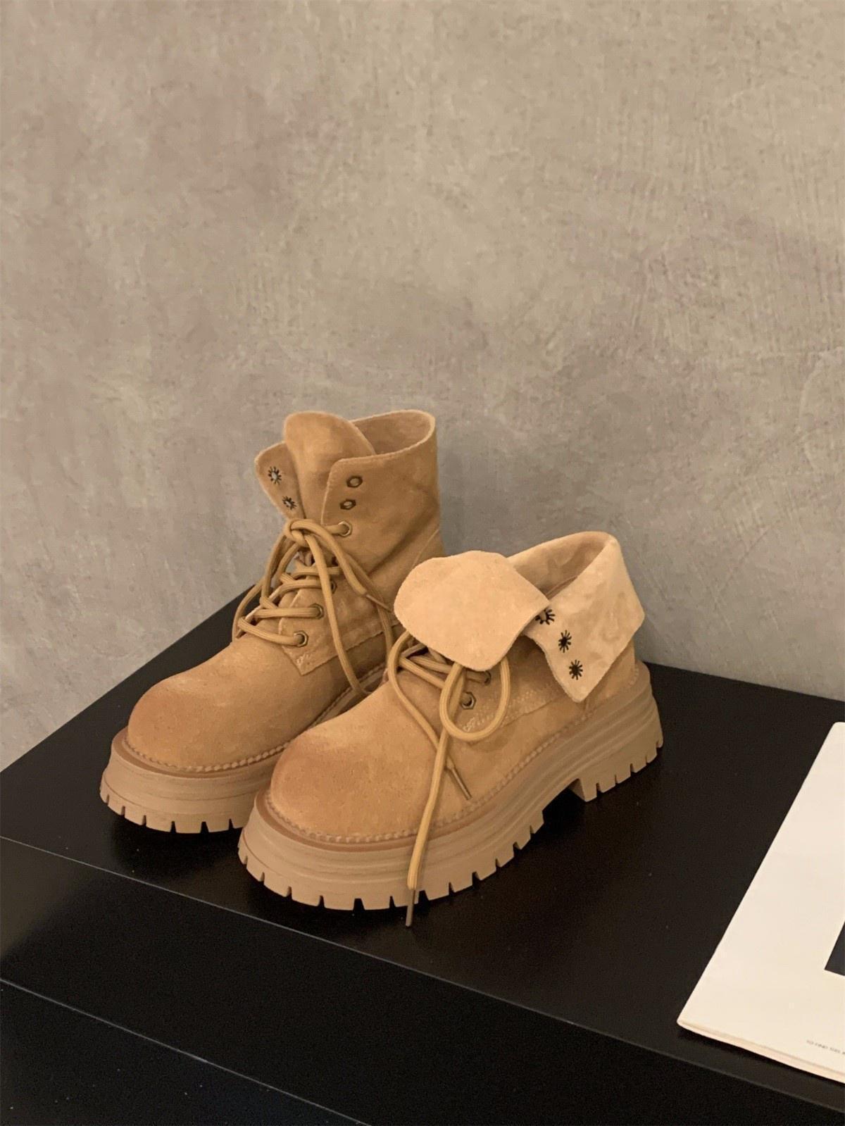 

Маленькие желтые ботинки Martin на толстой подошве, женская обувь 2024 года, новые короткие ботинки, весенние и осенние одинарные ботинки, летние ботинки из ревеня 40