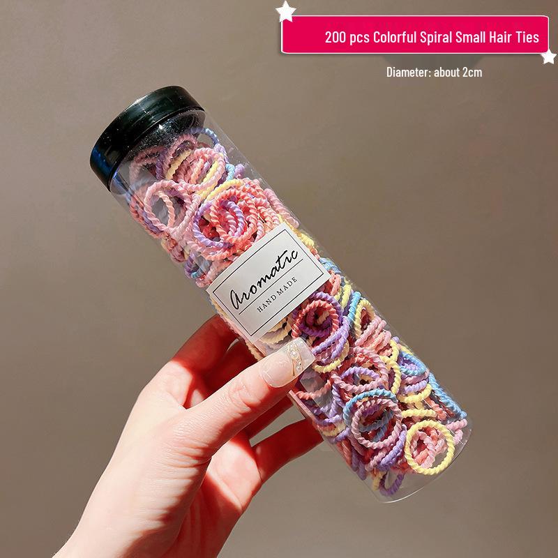 Non-Damaging High Elasticity Toddler Hair Ties - Small Size Rubber Bands for Girls