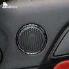 Real Soft Carbon Fiber Sticker For Mustang 2015 2016 2017 2018 2019 2020 2025 2025 2025 Car Door Audio Trim Ring Interior Trim