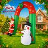 7.87FT Inflatable Arch Santa Claus Snowma Toy Xmas Yard Lawn Party Decor With LED Lights Christmas Home Supplies Ornaments Gifts