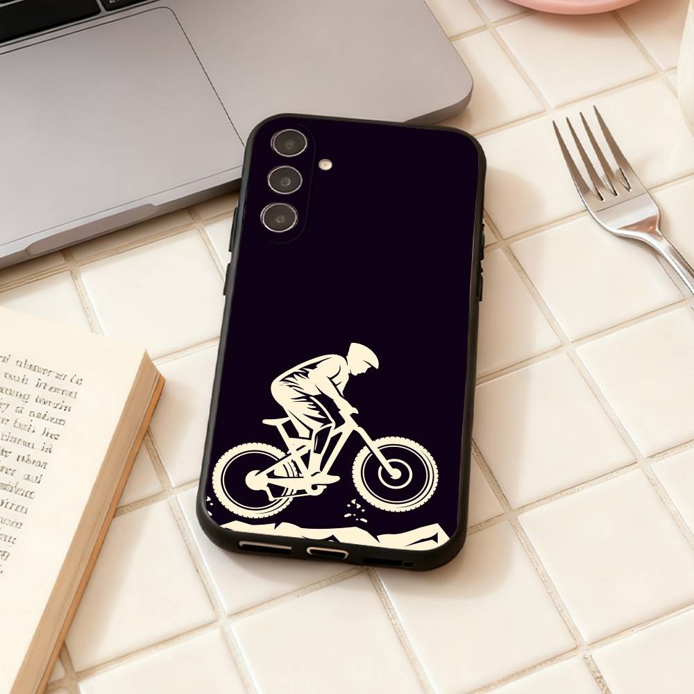 

Cycling Bike phone Case For Samsung Galaxy A73,A72,A71,A70,A53,A52,A51,Others Soft Black Shell Samsung a32 5g