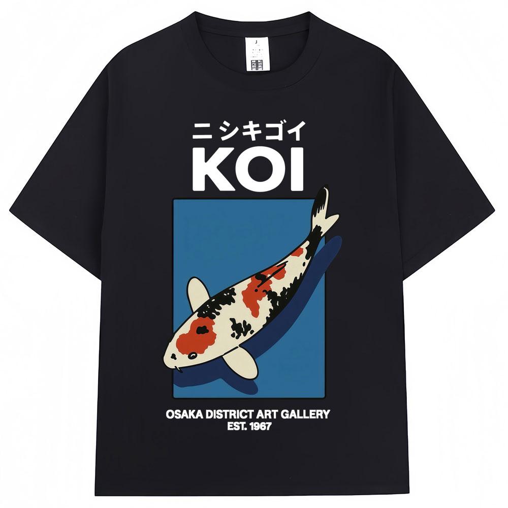 Japanese Fuji Dragon Yakuza Tokyo Koi Fish T Shirt Men Women Vintage Fashion Tshirts 100 Cotton Loose T Shirts Streetwear Male