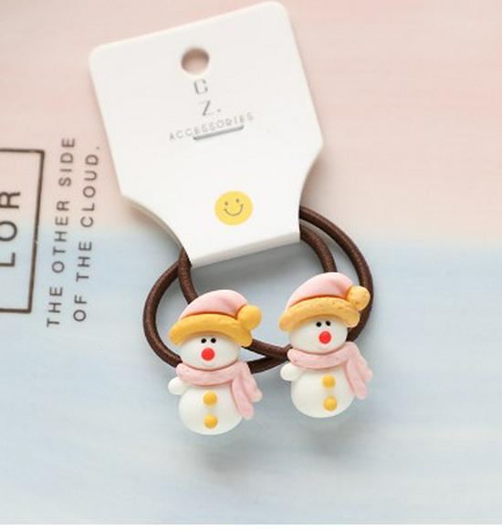 2021 Christmas Santa Claus Hair Ties & Headbands for Kids - Hair-Friendly Accessories