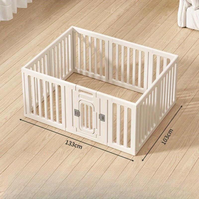 Modulares Haustierlaufgitter, Kunststoff-Tierzaun für drinnen/draußen, kleiner/mittelgroßer Hundekäfig, Kaninchengehege mit Tür, sicher