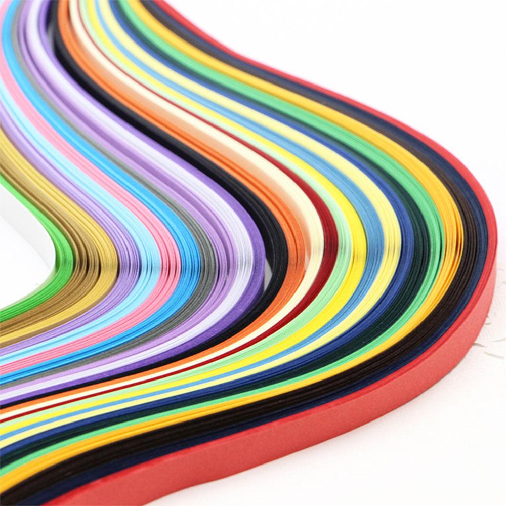 500 Stück 50 Farben Haus DIY Paper Quilling Papier Dekor Stressabbau Geschenk Bastelwerkzeuge