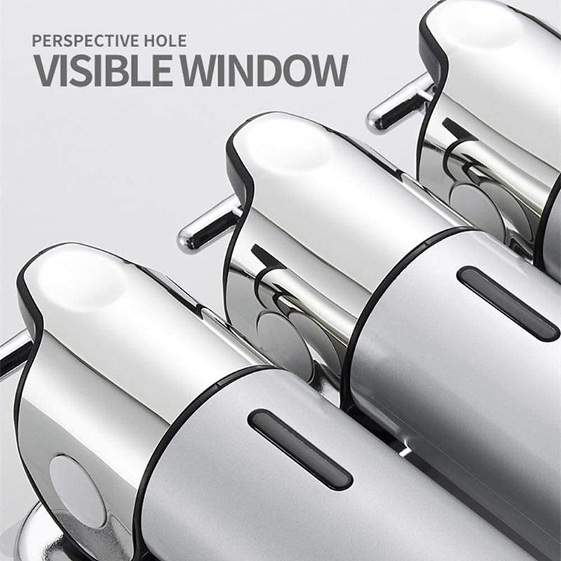 Wall Mounted Bathroom Shampoo Dispenser Double/triple Liquid Soap Dispenser Holder Soap Head Shower Liquid Dispenser Container