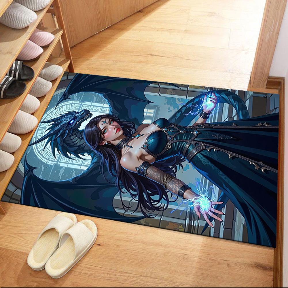 Gothic Style Area Rug Design for Living Rooms Playrooms Kitchen Foyer Antislip Carpet Office home decor Perfect Gift for Friends & Family