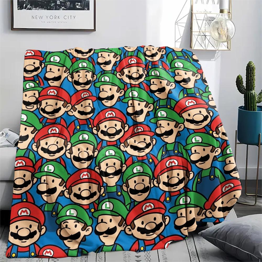 

Super Mario Print Flannel Blanket, Ultra Soft High Quality All Seasons Warm Throw, Home Decor Cozy Blanket, Perfect Christmas Gift 80cm x 120cm