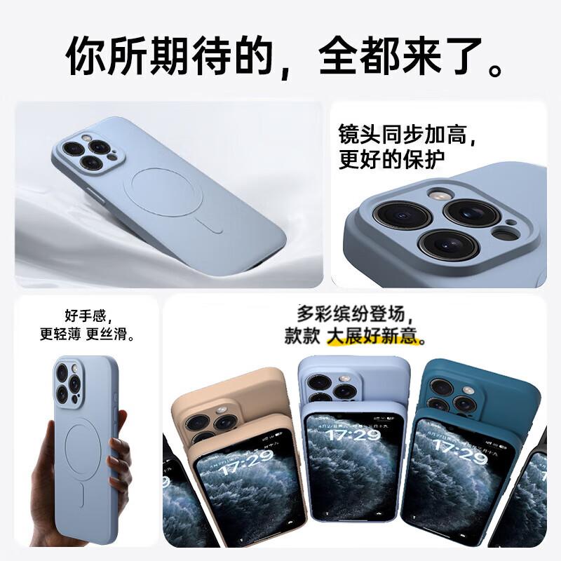 KEKLLE Skin-Friendly Magnetic Case for iPhone 11, Lavender Purple Liquid Silicone Full-Cover Soft Protective Case with Magnetic Lens Cover