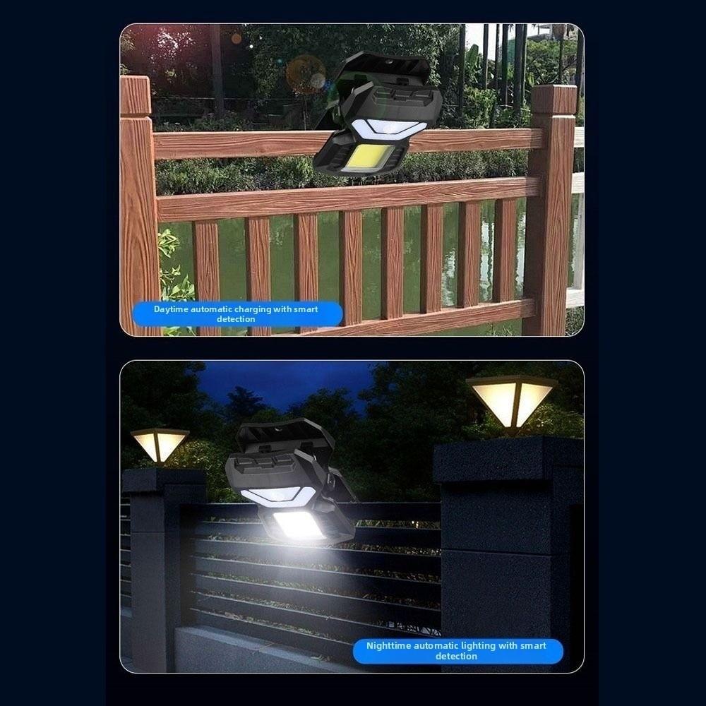 Waterproof Solar Clip-on Lamp Clip On Garden Wall Light Solar Garden Lights  Terrace Lighting