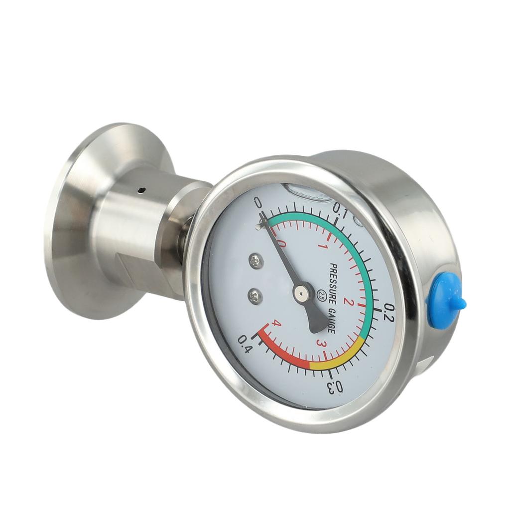 1pc 0-0.4MPa Manometer YTP60 Sanitary Diaphragm Pressure Gauge 50.5mm OD Tri Clamp Membrane Pressure Gauge Diaphragm Gauge