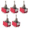 5Pcs ONON 2 Position Toggle Switch 3PDT 9 Pin 6mm 2A250VAC 5A125VAC