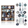 70PCS Fashion Plastic Christmas Ball Set Pendants Party Supplies Painted Ball Pendants Christmas