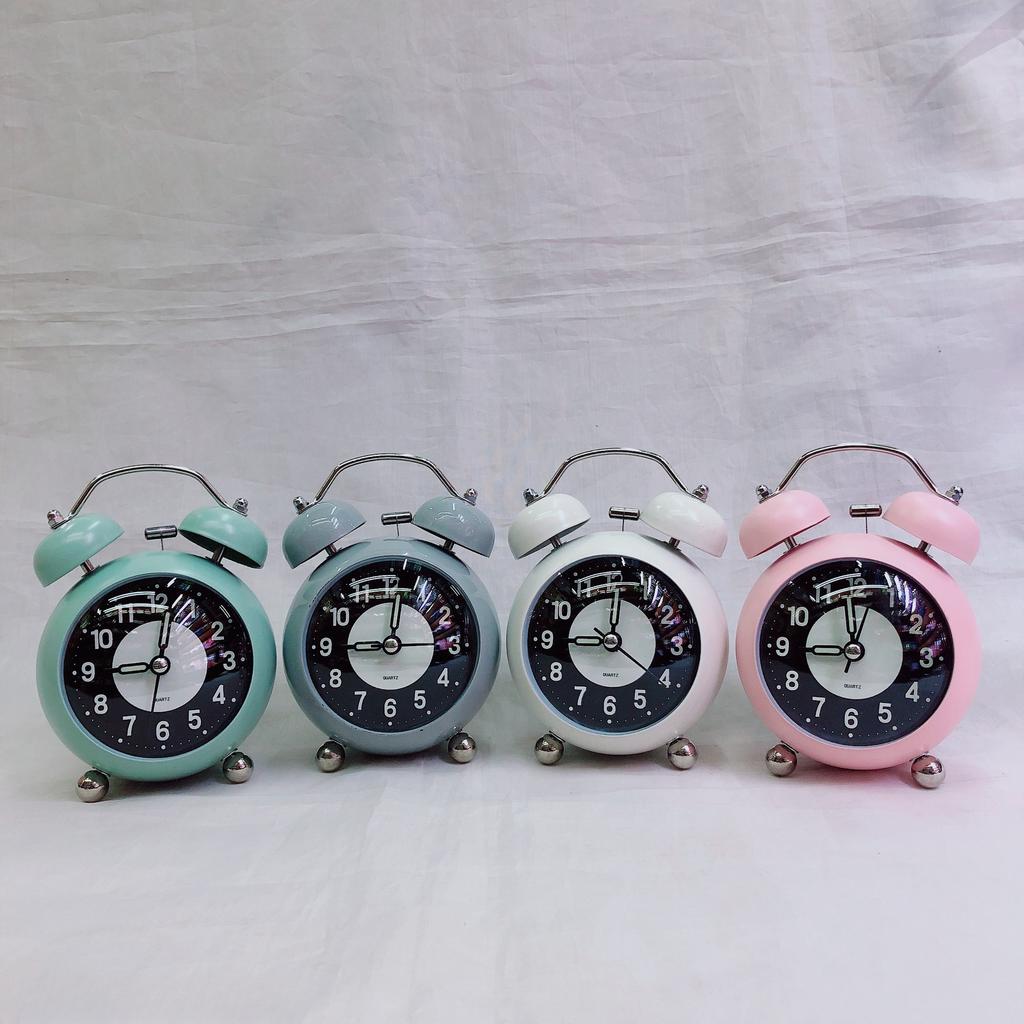 3-inch Small Fat Spherical Simple Real Luminous Night Light Metal Iron Bell Alarm Watch Arc Surface Creative Watch