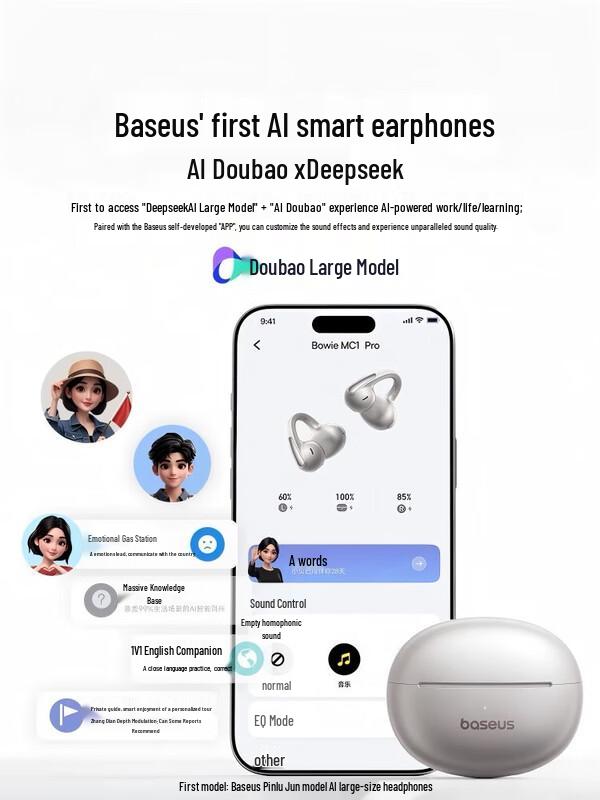 Baseus MC1 Pro AI Open-Ear Ear-Clip Bluetooth Earphones