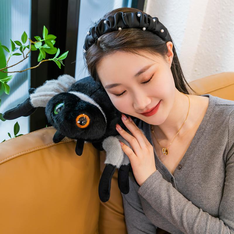 Children's Stroller Creative Spider Bee Doll Plush Toy Crib Decoration Photography Accessories Halloween Gift