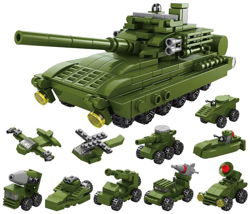 10 IN 1 Building Blocks Children's Cognitive Ability, Assembling Jurassic Dinosaur Model Toys Compatible Boys and Girls Gifts