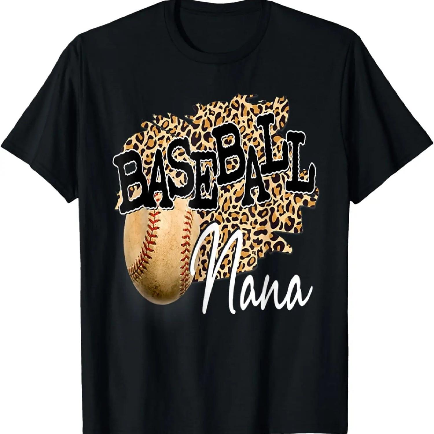 

Baseball Nana Leopard Mother s Day for men women boys girls T-Shirt XXXXXL чорний