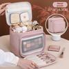 New PU Leather Multi Layer Makeup Bag Large Capacity Cosmetic Bags Luxury Cosmetics Organizer Women's Travel Essentials
