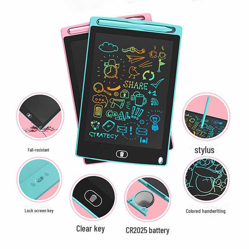 LCD Writing Tablet 6.5 Inch Color Drawing Board for Kids, Clear Handwriting and Graffiti Tablet