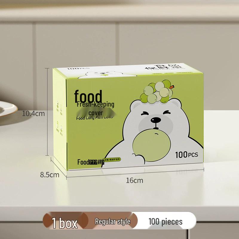Magnetic Cartoon Cling Film Bag - Food Grade, Disposable Covers for Refrigerator Leftovers