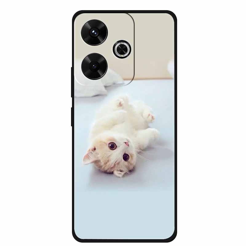 Phone Case For POCO M6 4G Back Cover Case M6Plus Black Silicone Soft Coque For Xiaomi Redmi 13 13x Poco M6 Plus Case M 6 Plus