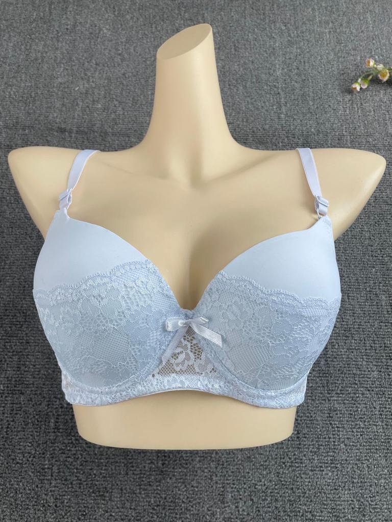 1011 new underwear women gather lace bra upper support medium mold cup close breast anti-sagging underwear