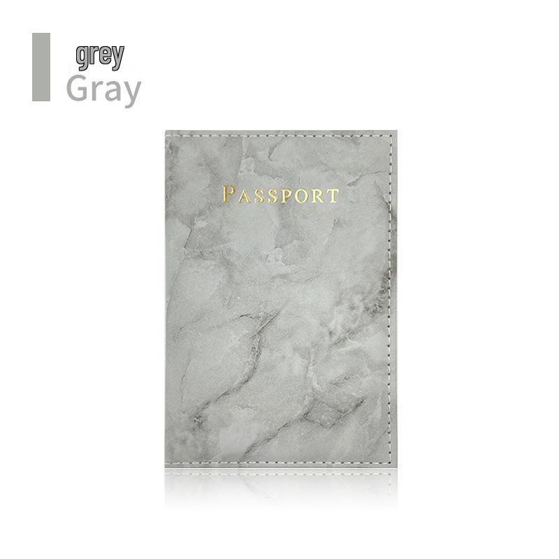 

Marble Pattern Hot-Stamped Passport Cover with Spot Cross-Border Design