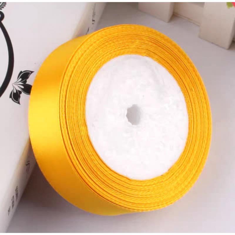 2.5cm Satin Floral Silk Ribbon Headband, Gift & Cake DIY, 25mm Polyester Craft Webbing