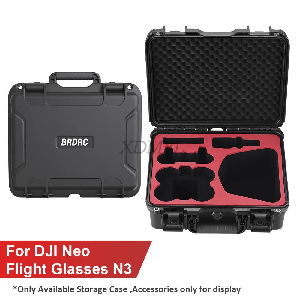 Explosion-Proof Safety Box For DJI NEO Flight Glasses N3 Hard Shell Waterproof Protector Suitcase Carrying Box Drone Accessories