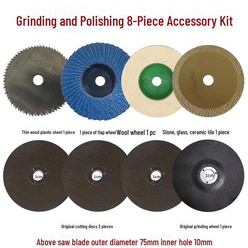 Mini 76mm (3") Angle Grinder Blade: Metal Grinding & Polishing Disc, Cutting Wheel 10mm Arbor.